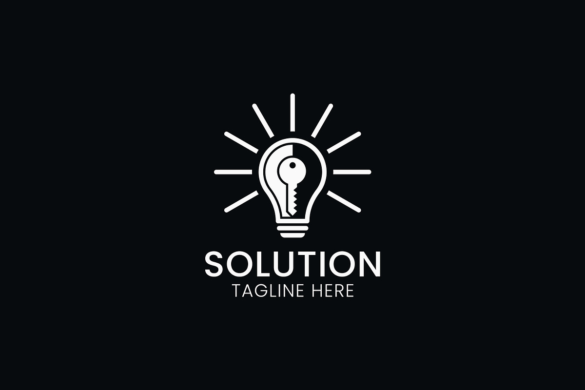 Solution Light Bulb Key Logo Design, a Branding & Logo Template by Signatoro (Photo 2 of 3)