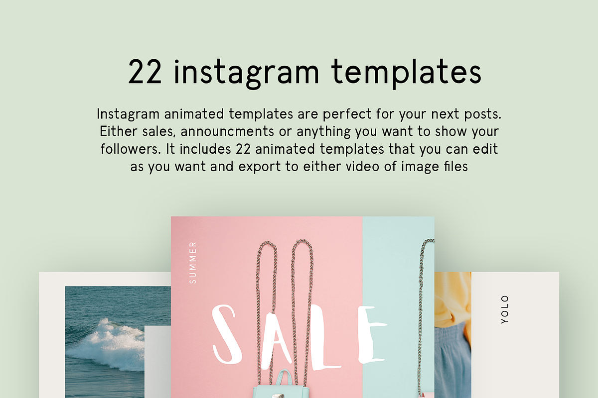 Instagram Animated Posts - Minimal, a Social Media Template by Wild Ones