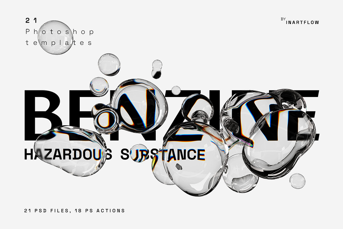 BENZINE - Liquid Photoshop Templates, a Design Template by Inartflow (Photo 1 of 21)