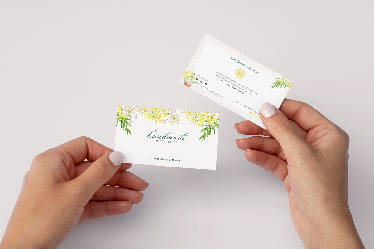 Floral Thank you card Canva Template, a Flyer Template by Hellohastore (Photo 6 of 11)