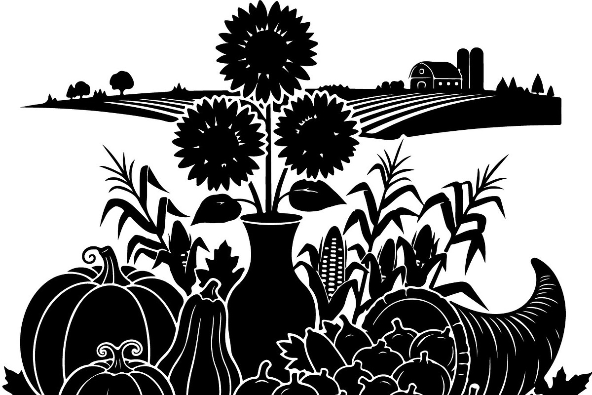 Thanksgiving Harvest Silhouette, an Illustration by Creativeshirt (Photo 43 of 51)