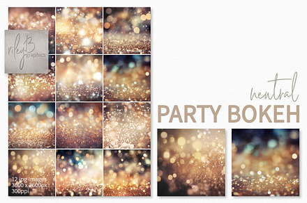 Neutral Party Bokeh, a Texture Graphic by rileyBgraphics
