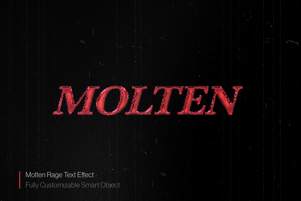 Molten Rage Text Effect (PSD), a Layer Style Add-On by Posterfello (Photo 2 of 3)
