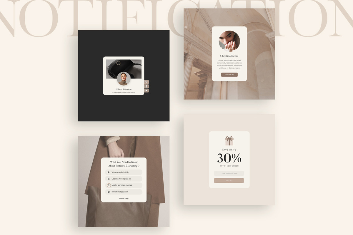 Instagram Notifications CANVA PS, a Social Media Template by Eviory (Photo 5 of 11)