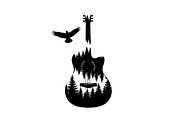 Nature Landscape Guitar Silhouette, an Object Illustration by Creativeshirt (Thumbnail 11 of 31)