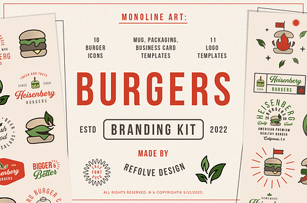 Burgers Branding Kit Templates