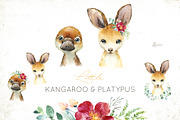 Cute Little Watercolor Animals, an Animal Illustration by OctopusArtis (Thumbnail 3 of 9)