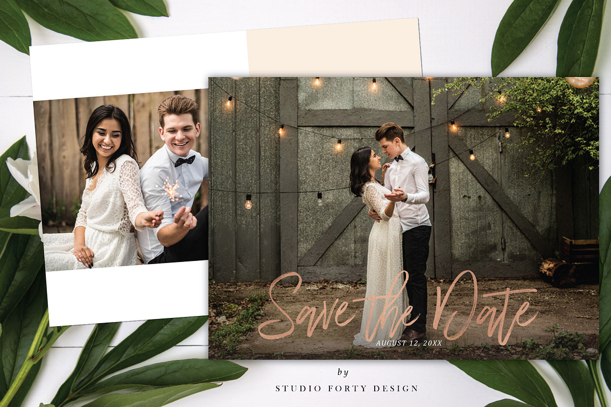 Copper Brush Save the Date SD106, an Invitation Template by Studio Forty Design (Photo 2 of 5)