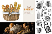 Local bakery. Types of bread., a Food Illustration by handsketched (Thumbnail 7 of 15)