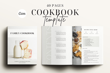 Cookbook Template CANVA