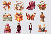 Burgundy Autumn Clipart, an Illustration by Design Market (Thumbnail 2 of 3)