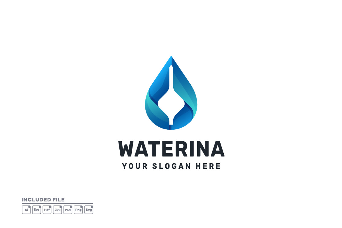 Water Gradient Colorful Logo Vector, a Branding & Logo Template by yuanesei