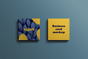 Square Blue Business Card Mockup, an Advertising Mockup by Sigelt (Thumbnail 5 of 9)