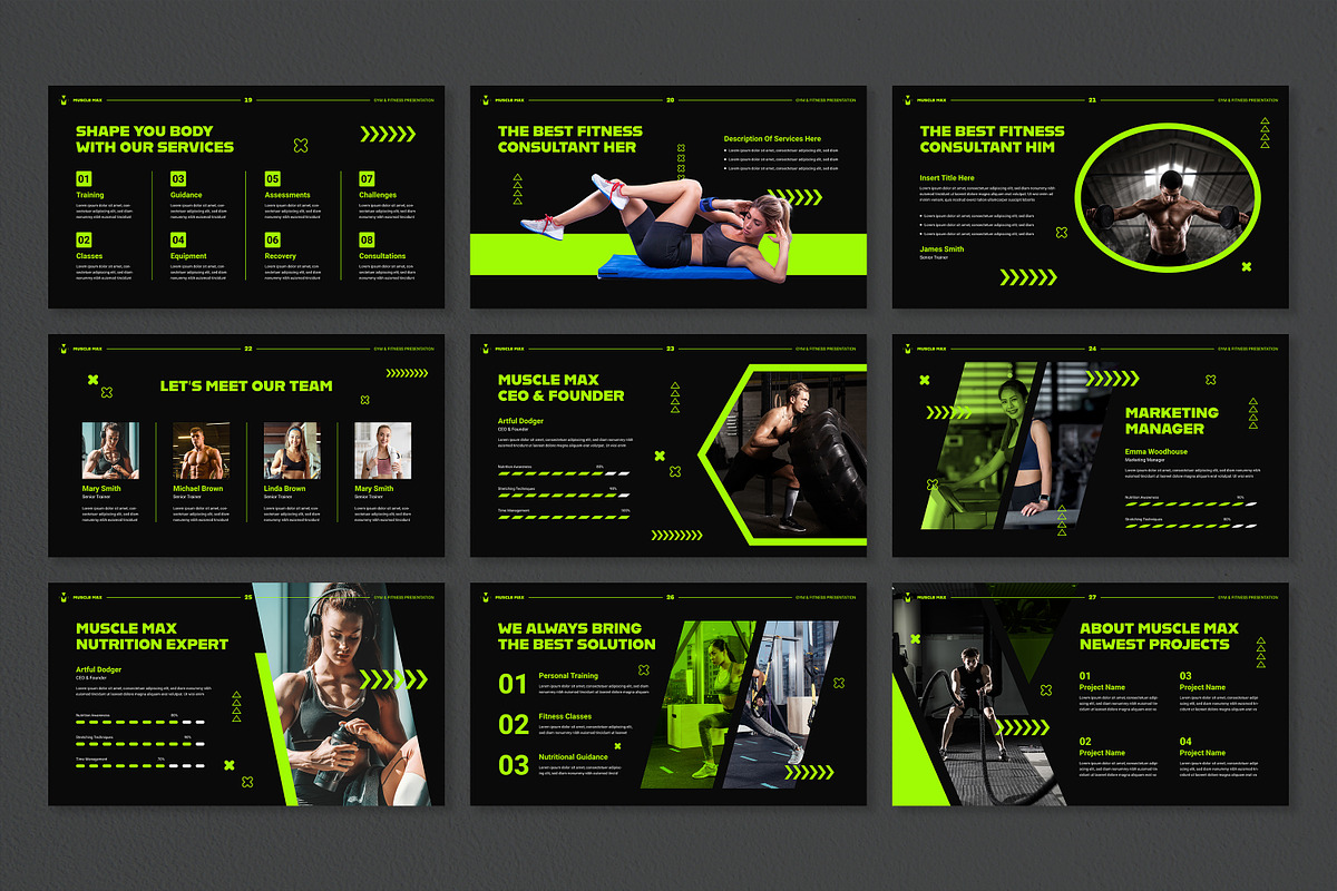 Gym & Fitness Presentation Template, a Presentation Template by Mighty-Slide (Photo 4 of 7)