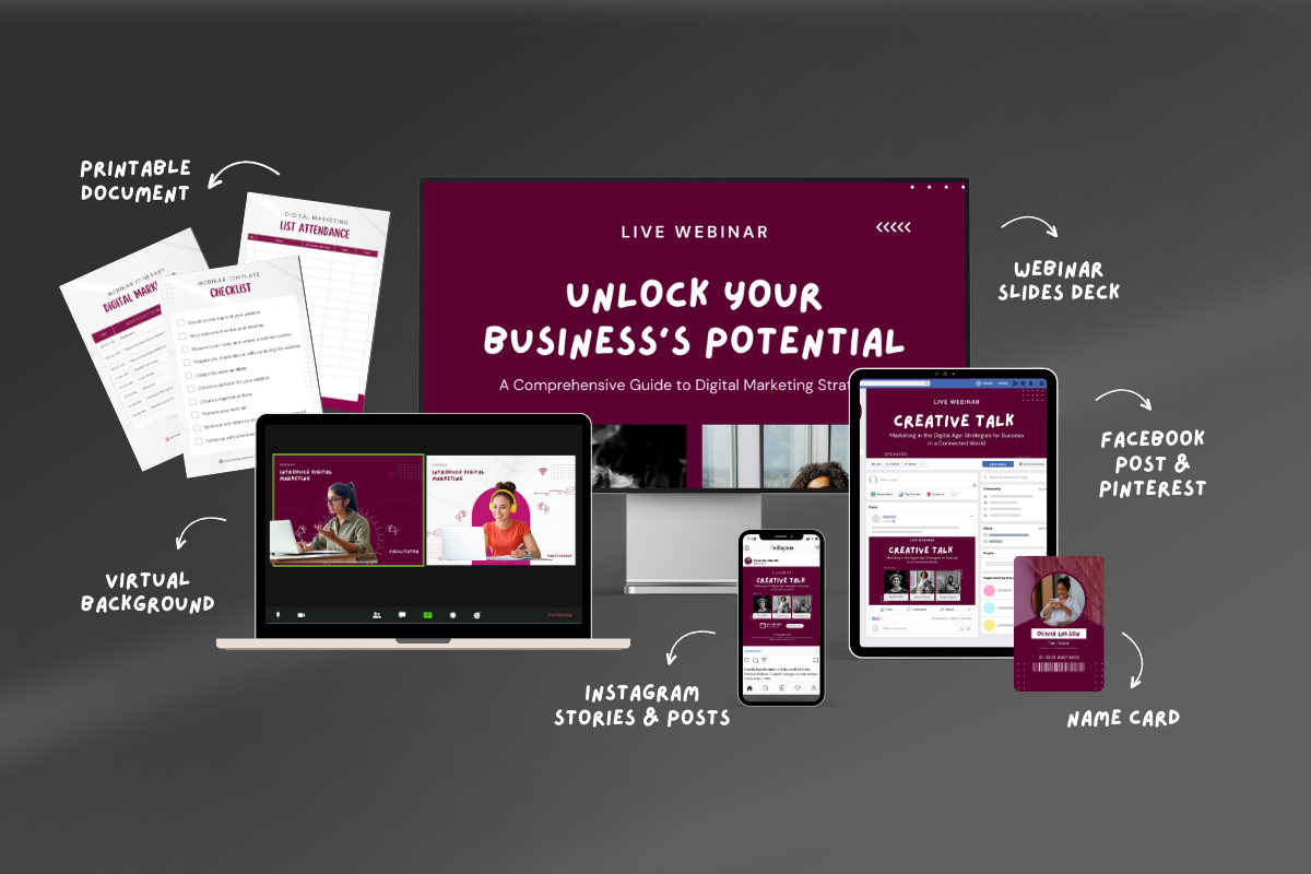 Webinar Toolkit Canva Template, a Social Media Template by Kawalan Studio (Photo 2 of 9)