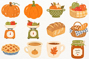 Rustic Kitchen Clipart Fall Cottage, a Food Illustration by SugarCloudStudioArt (Thumbnail 3 of 6)