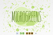 Microgreens Vector Set, an Object Illustration by ElenaKovalyova (Thumbnail 1 of 7)