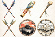 Native Culture Watercolor Clipart, an Illustration by DreamCafeArt (Thumbnail 2 of 7)