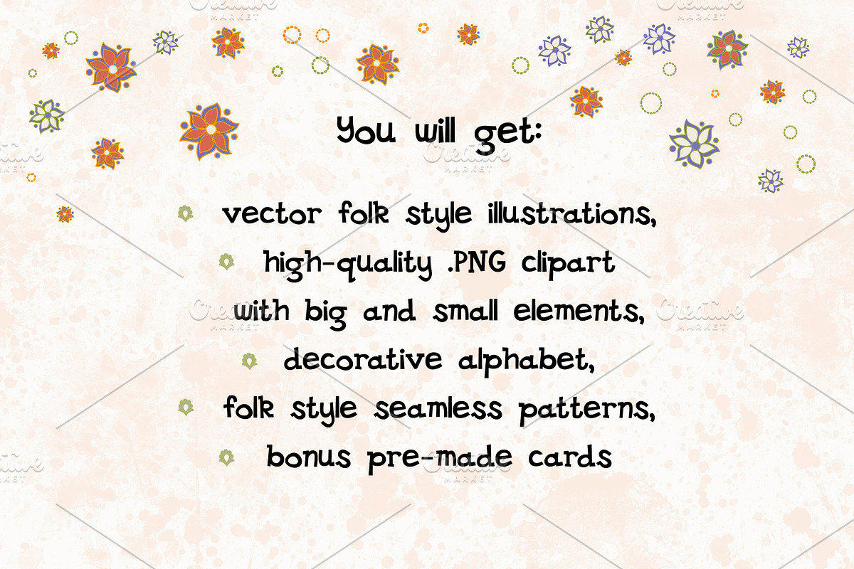 FOLK DECOR Seamless Pattern Set, a Pattern Graphic by FARAWAYKINGDOM (Photo 2 of 10)