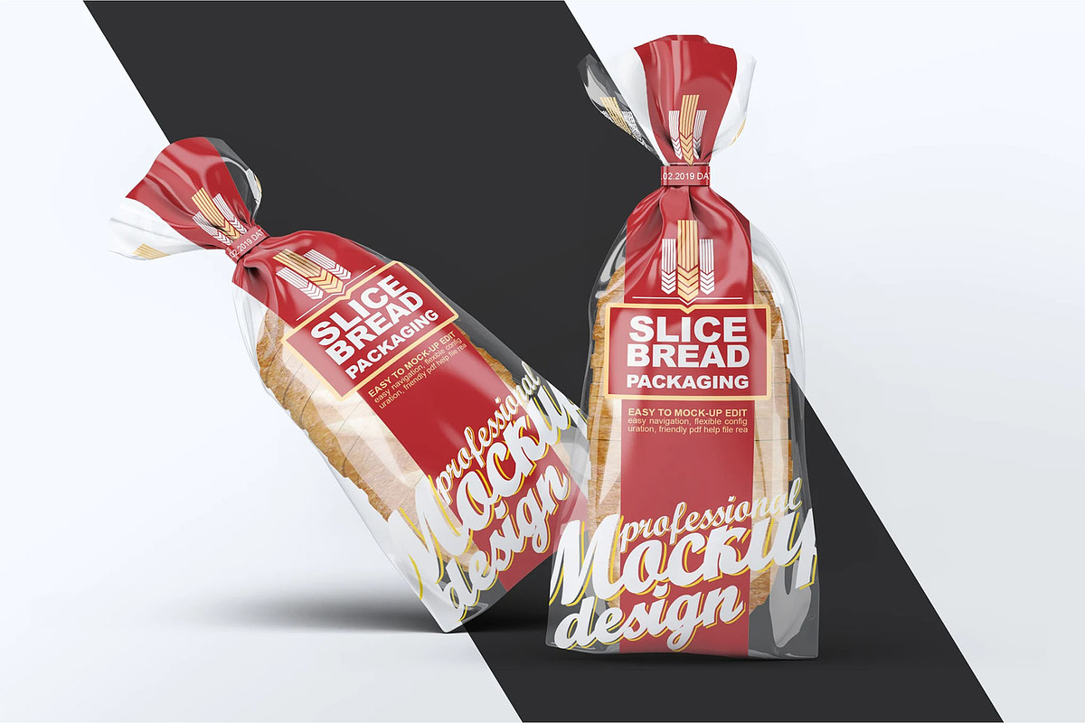 Slice Bread Packaging Mock-Up, a Product Mockup by DesignRushMarket (Photo 4 of 6)