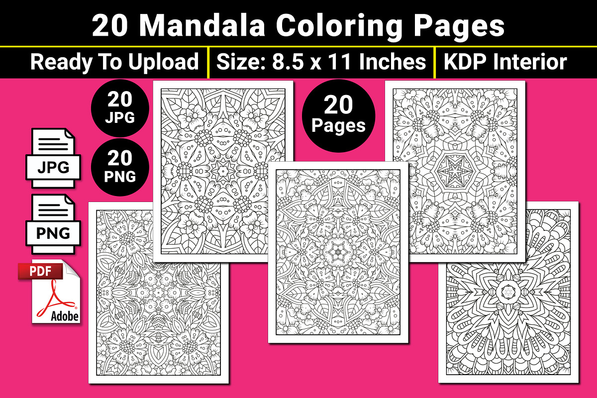 Printable Mandala Coloring Page, a Pattern Graphic by mirajeee (Photo 2 of 4)