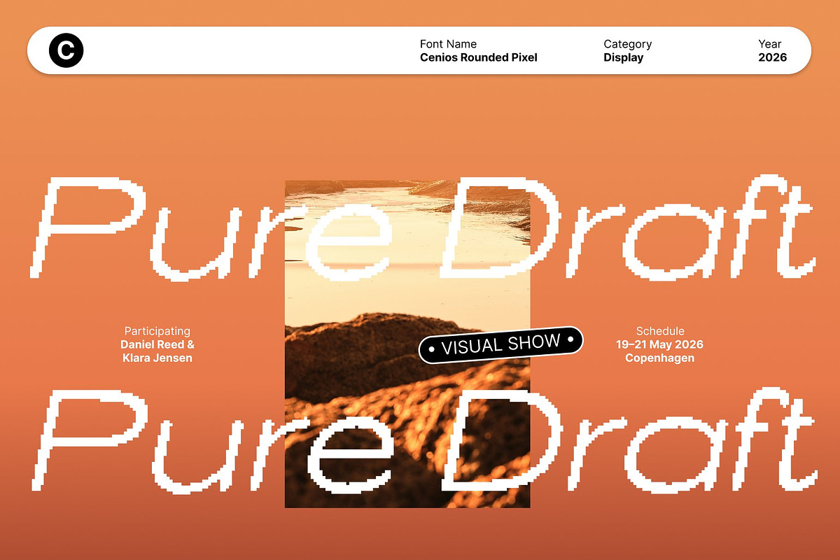 Cenios Rounded Pixel, a Sans Serif Font by Craft Supply Co. (Photo 3 of 8)
