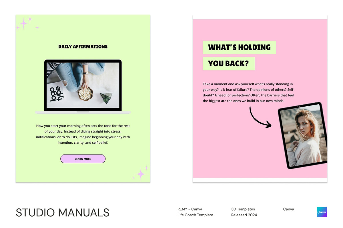 REMY – Canva Life Coach Template, a Social Media Template by Studio Manuals (Photo 5 of 8)
