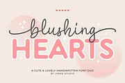 Blushing Hearts - A Font Duo, a Script Font by Ainun Jinan (Thumbnail 1 of 9)
