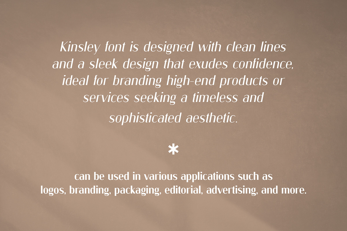 Kinsley - Modern Elegant Sans Serif, a Sans Serif Font by Zafara Studios (Photo 7 of 8)