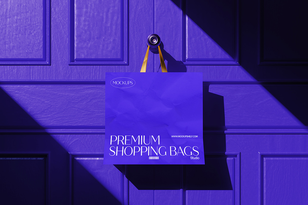 Premium Paper Shopping Bag Mockup, a Packaging Mockup by MockupShelf (Photo 3 of 6)