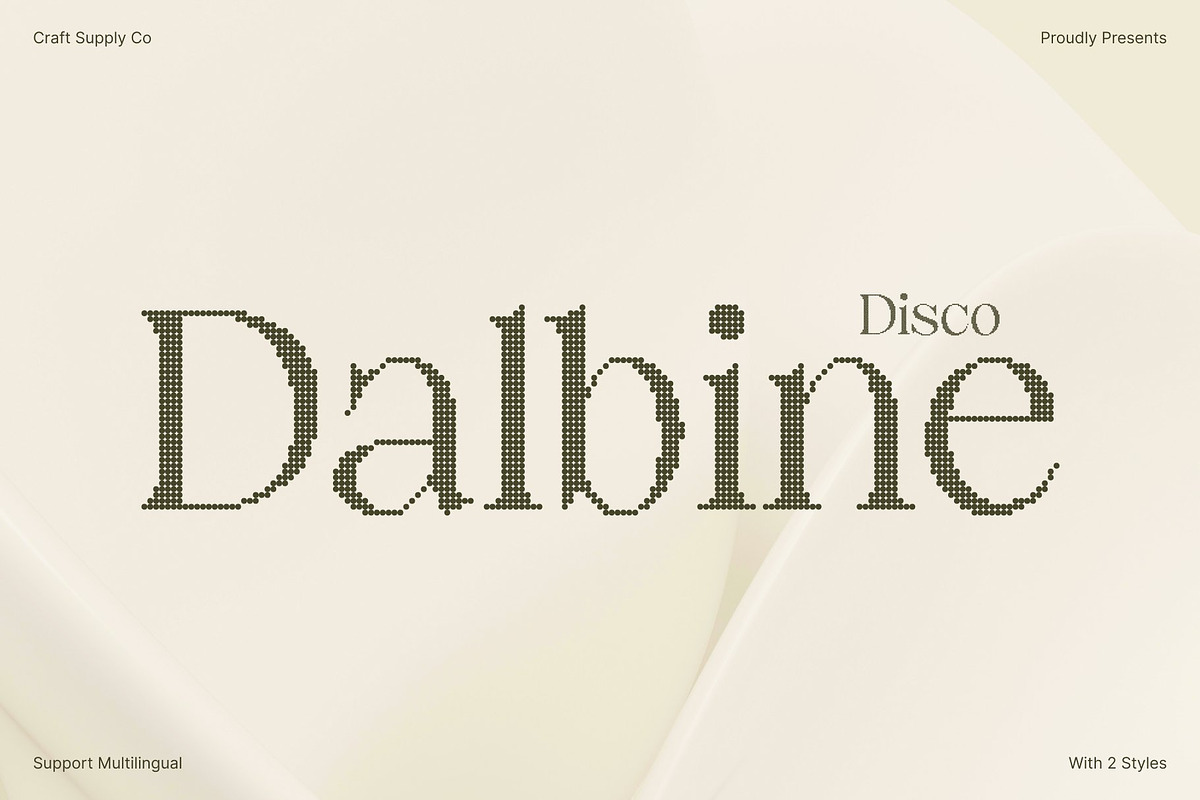 Dalbine Disco, a Serif Font by Craft Supply Co. (Photo 1 of 8)