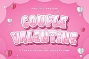 Couple Valentine-Modern Display Font, a Sans Serif Font by overlaytemplates (Thumbnail 1 of 5)