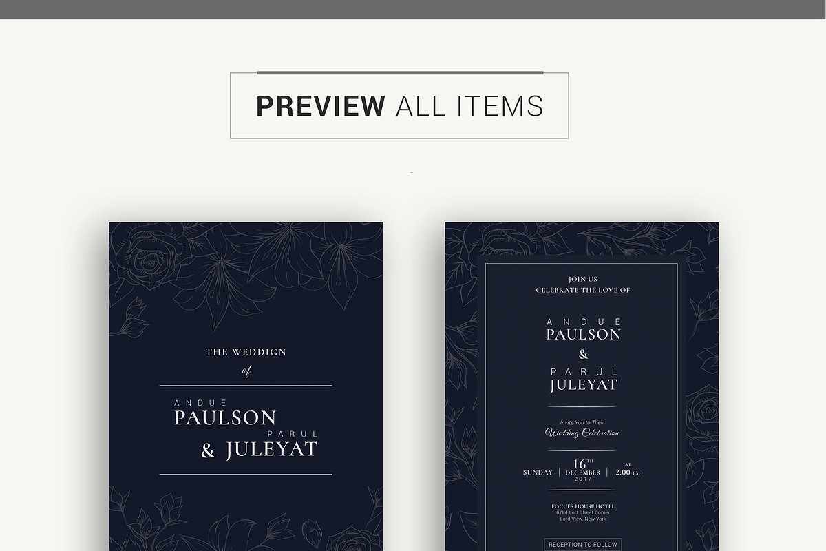 Wedding Invitation Suite, an Invitation Template by ThemeDevisers (Photo 3 of 3)