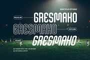 GRESMAKO - Rounded Sporty Font, a Sans Serif Font by Enxyclo Studio (Thumbnail 1 of 12)