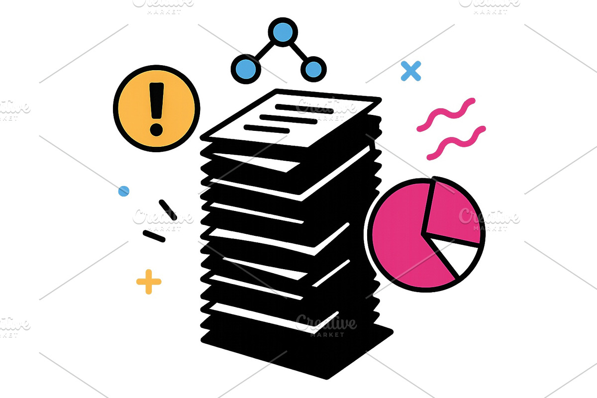 Vector illustration showing a stack, a Technology Illustration by ZinetroN