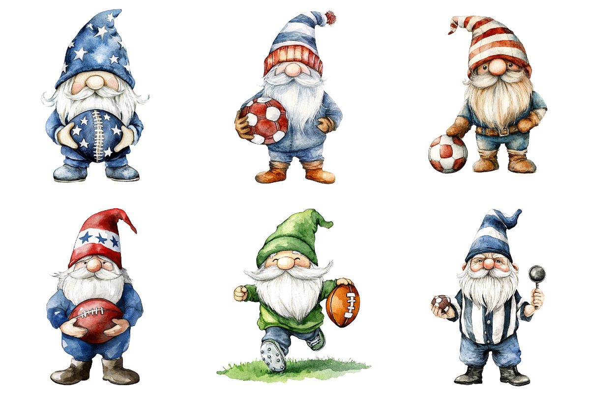 American Football Gnomes, an Illustration by Design Market (Photo 4 of 4)