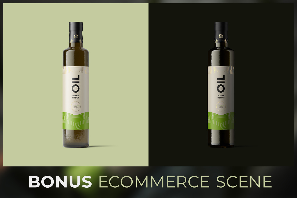 Olive Oil Bottle Mockup, a Packaging Mockup by AY Mock-Ups (Photo 3 of 10)
