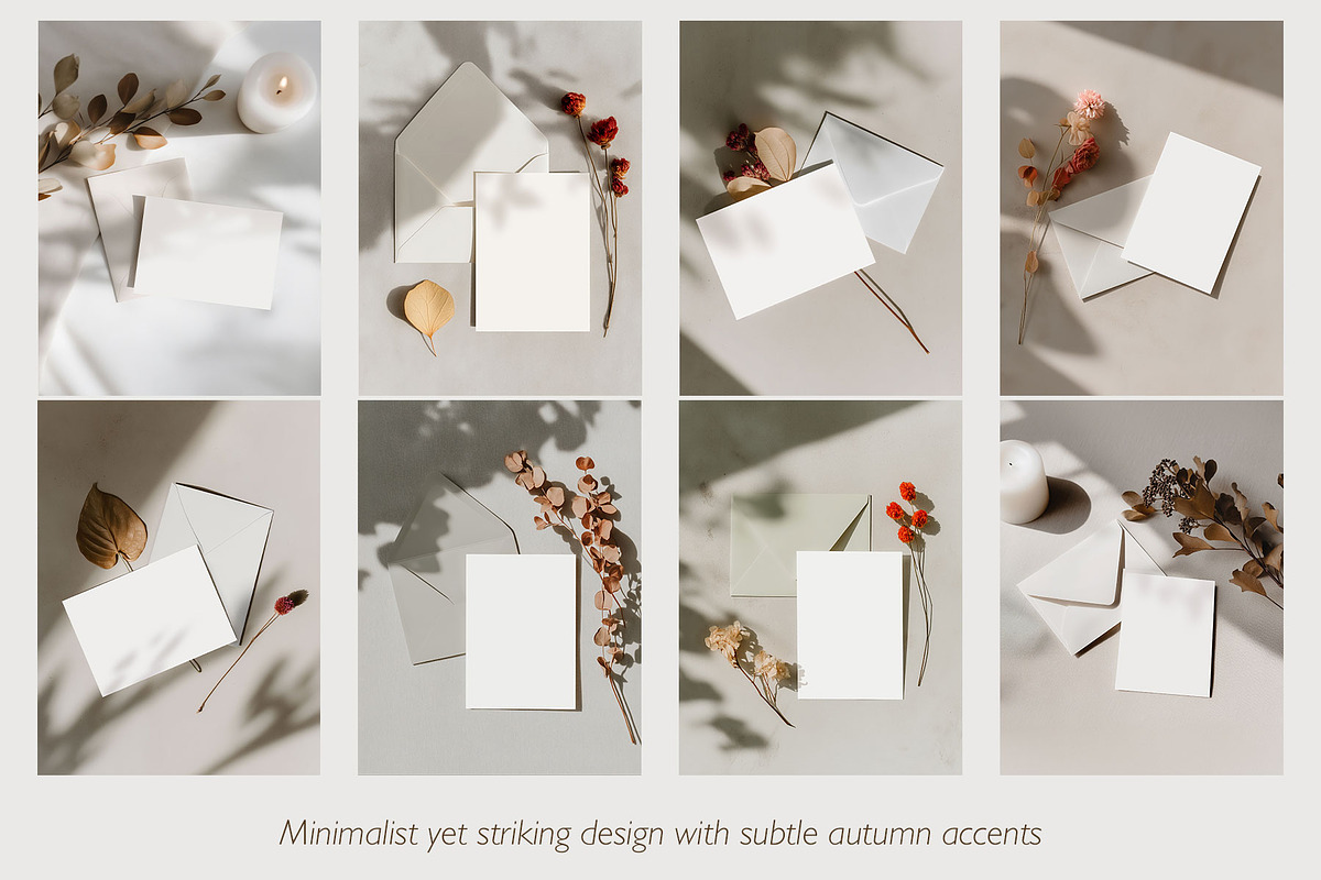 Autumn Elegance 5x7 Cards Mockup Set, a Product Mockup by Pixel Charm Studio (Photo 3 of 4)