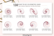 Geometric Logo Generator 3D Line Art, a Branding & Logo Template by joyologo (Thumbnail 7 of 24)