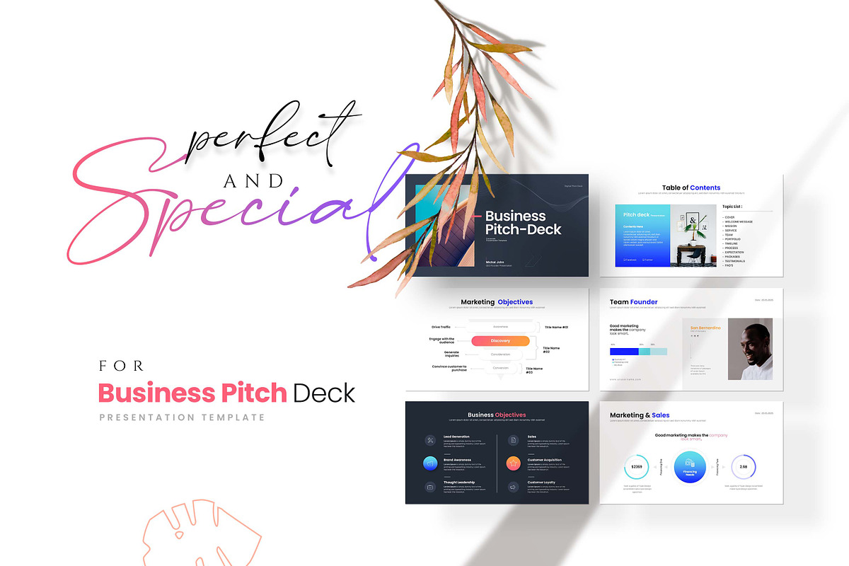 Business Pitch Deck Powerpoint, a Presentation Template by GoldenPixelStudio (Photo 2 of 26)
