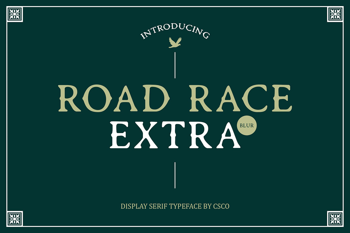 Road Race Extra Blur, a Serif Font by Craft Supply Co. (Photo 1 of 8)
