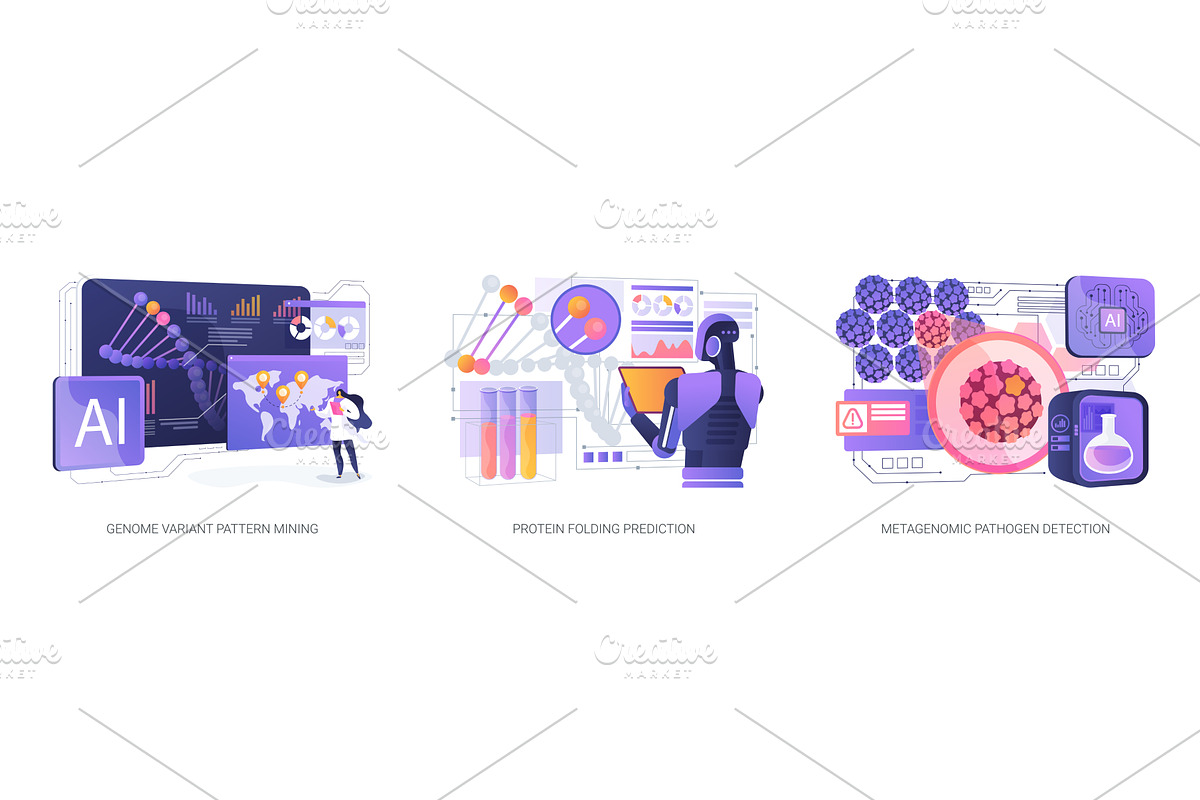 Bioinformatics Advances abstract, a Technology Illustration by Visual Generation