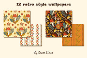 Retro 70s style wallpapers, a Decorative Illustration by Decor Lines (Thumbnail 3 of 9)