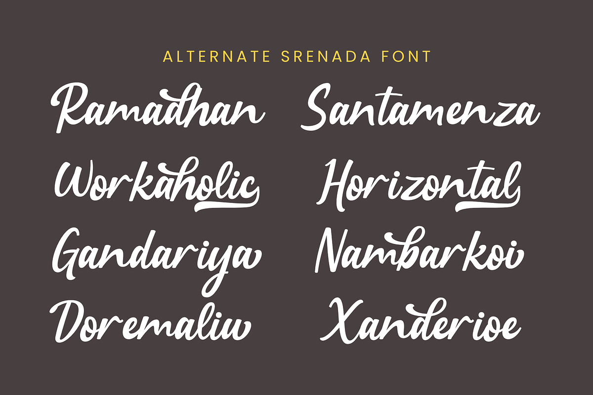Srenada, a Handwritten Font by ahweproject (Photo 3 of 8)