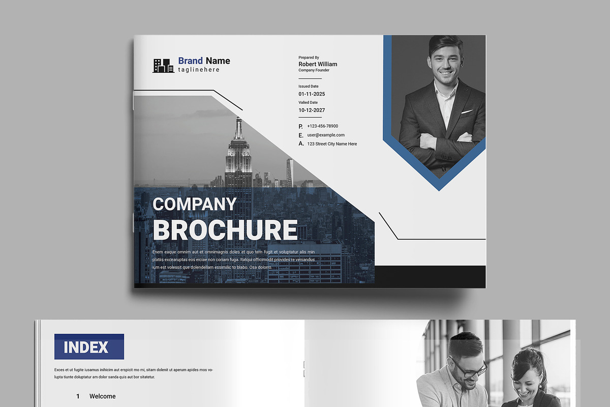 Company Brochure Landscape Template, a Brochure Template by MightyDesign (Photo 2 of 9)