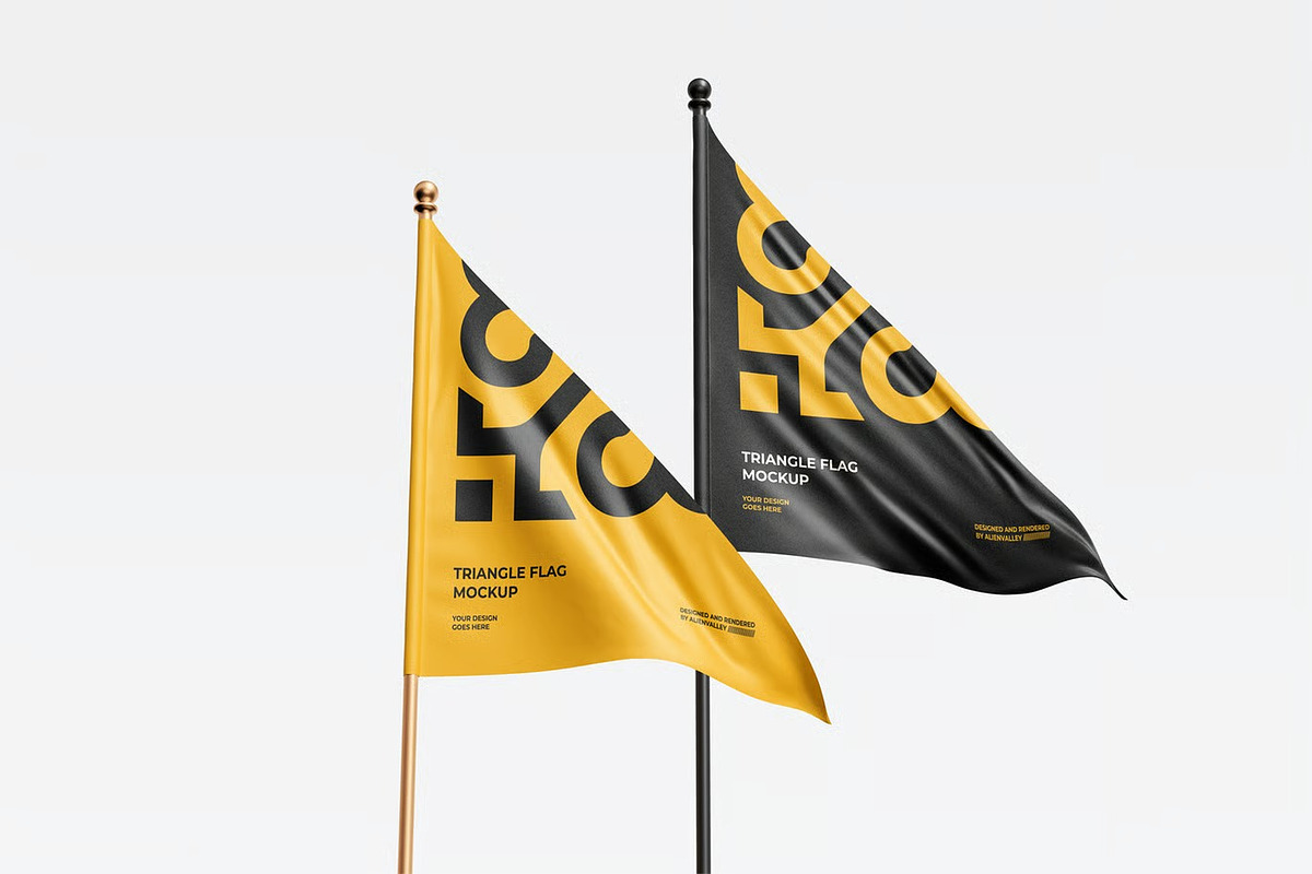 Flag Mockup, an Advertising Mockup by zpackcreative (Photo 2 of 7)
