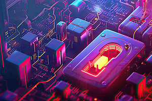 technology illustration lock,securit, a Photo by LOGOCREATIVE