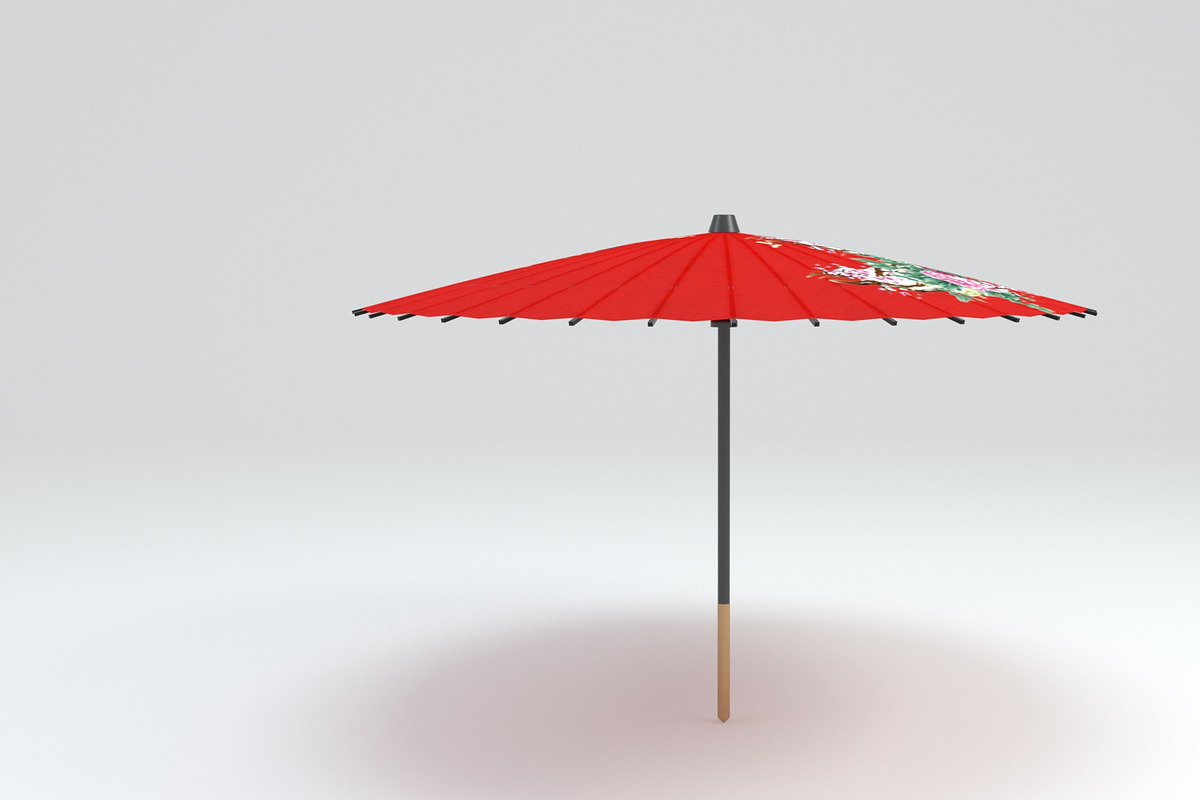 Japanese Umbrella, an Object 3D Model by 3DTreatment (Photo 2 of 8)
