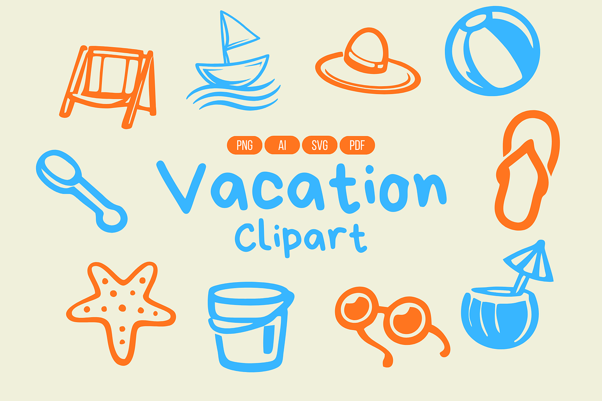 Tropical Vacation Illustrations, an Object Illustration by Rasgood (Photo 1 of 9)
