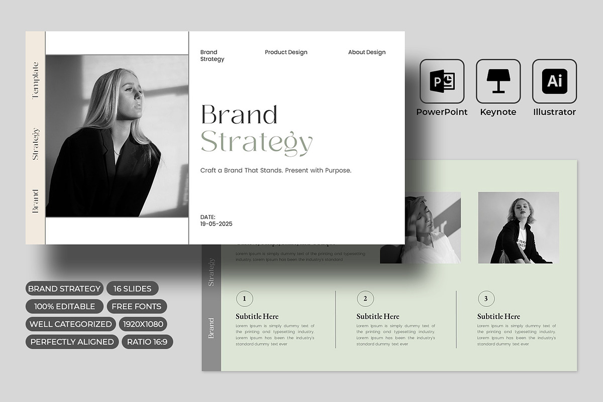 Brand Strategy Presentation Template, a Presentation Template by Design Vault (Photo 1 of 6)